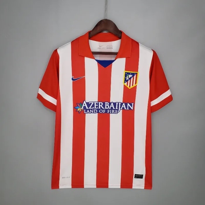 Atletico Madrid 2013-14 Home Retro Soccer Jersey- Fan Version