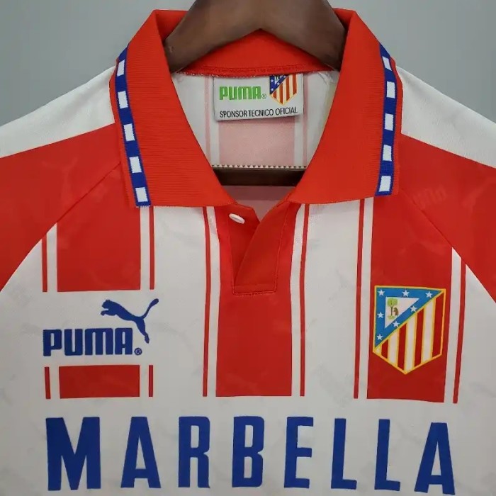 Atletico Madrid 1994-95 Home Retro Soccer Jersey- Fan Version