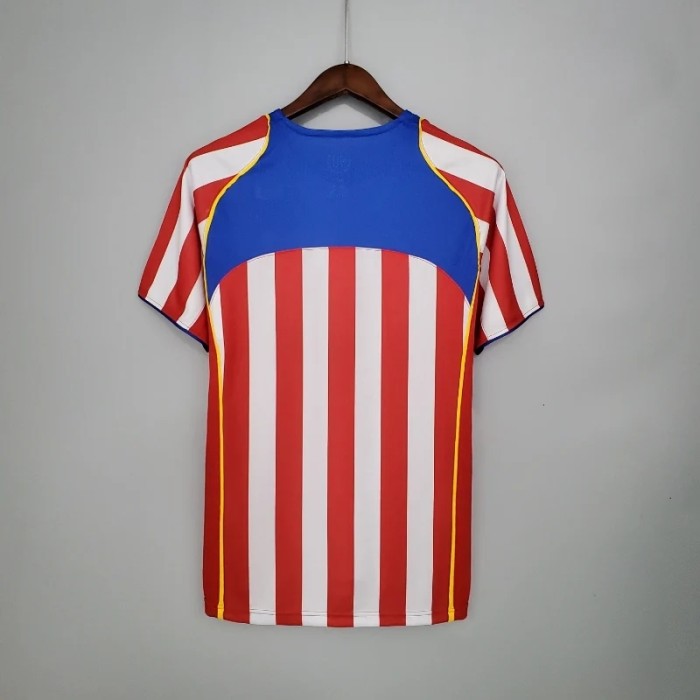 Atletico Madrid 2004-05 Home Retro Soccer Jersey- Fan Version