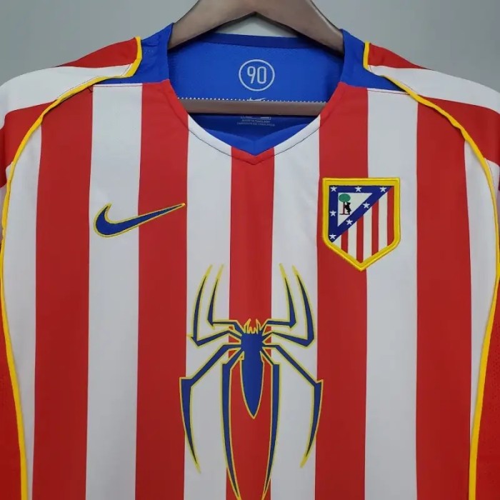 Atletico Madrid 2004-05 Home Retro Soccer Jersey- Fan Version