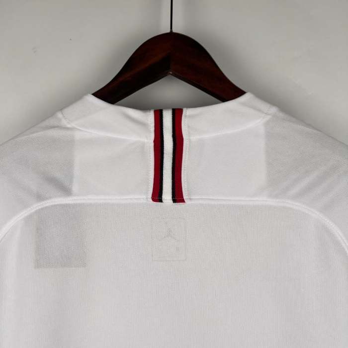PSG 2018-19 Paris Saint Germain White  Retro Soccer Jersey - Fan Version