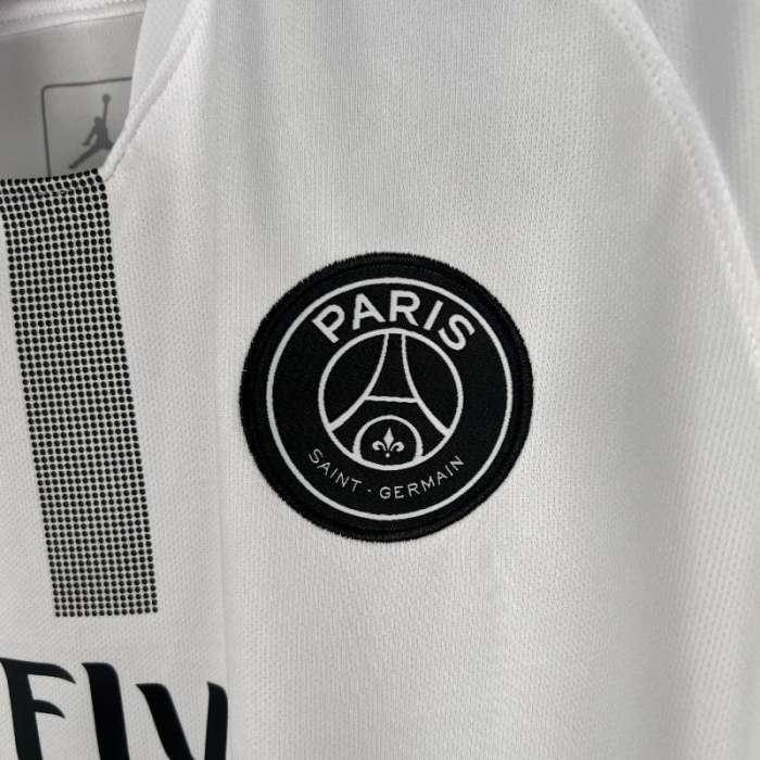 PSG 2018-19 Paris Saint Germain White  Retro Soccer Jersey - Fan Version