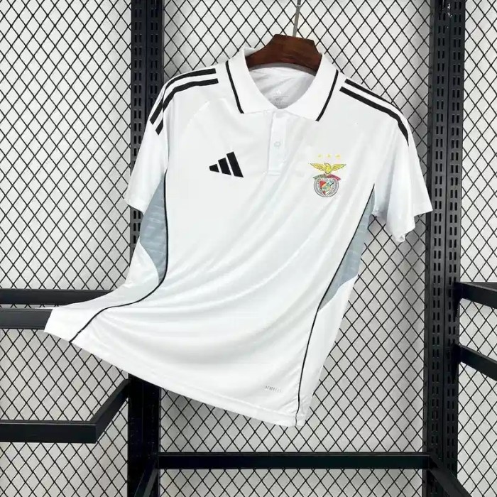 Benfica 25/26 White Polo Shirt