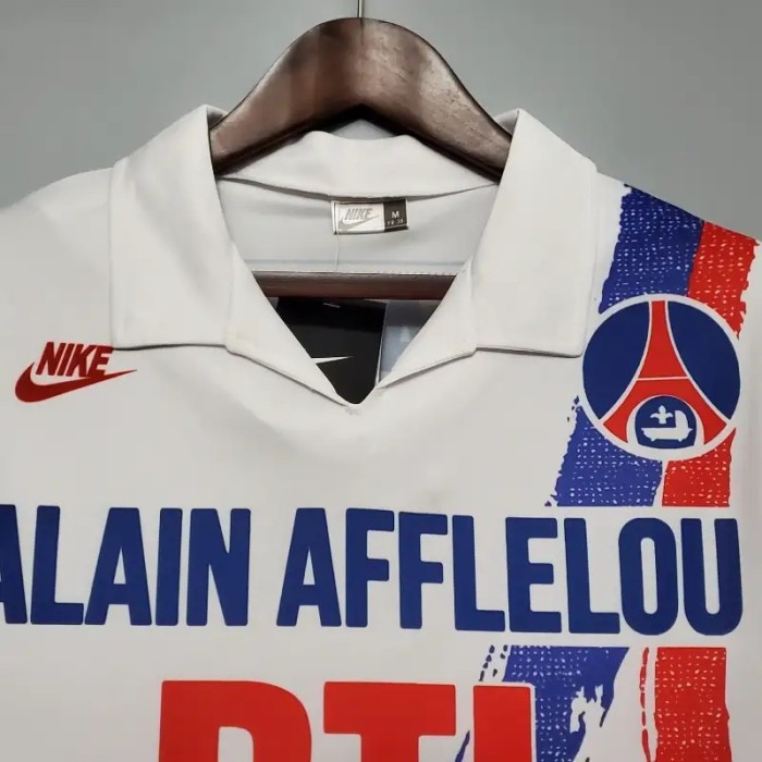 PSG 1990-92 Paris Saint Germain Away Retro Soccer Jersey - Fan Version