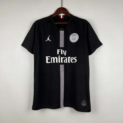 PSG 2018-19 Paris Saint Germain Black Retro Soccer Jersey - Fan Version