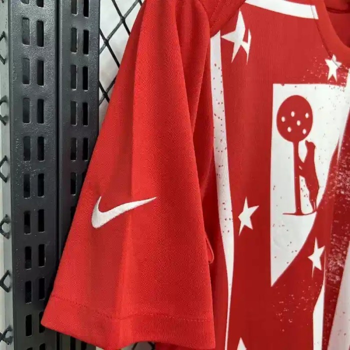 Atletico Madrid 25/26 Pre-Match Red White Soccer Jersey - Fan Version