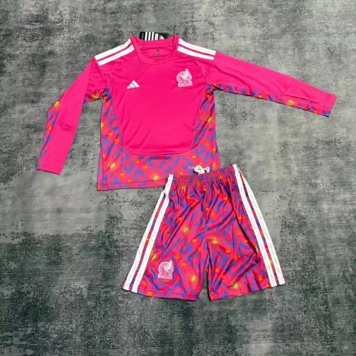 Long Sleeves Mexico 2026 World Cup Goalkeeper  – Kids Kit