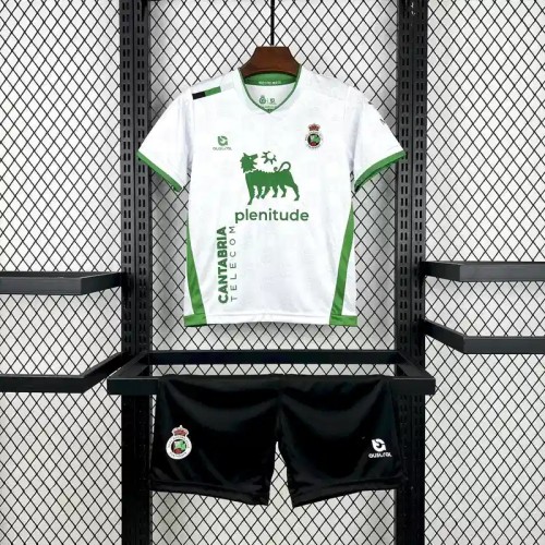 Racing de Santander 25/26 Home Soccer Jerseys – Kids Kit