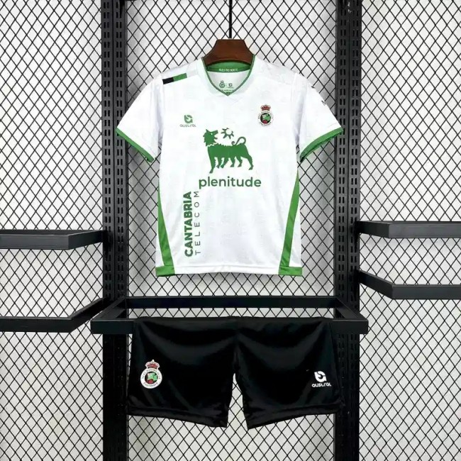 Racing de Santander 25/26 Home Soccer Jerseys – Kids Kit