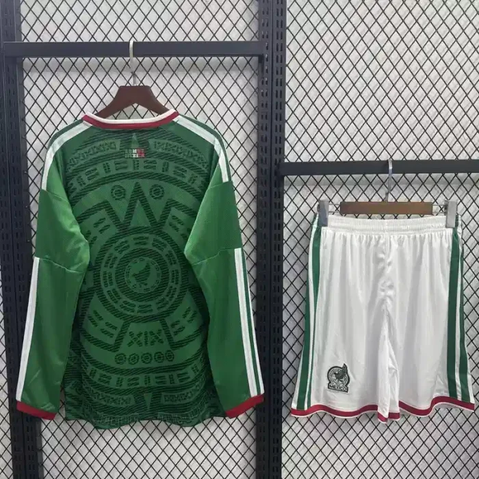 Long Sleeves Mexico 2026 World Cup Home  – Kids Kit