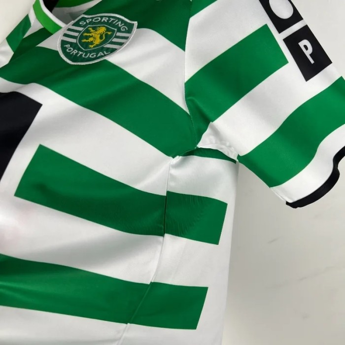 Sporting Lisbon 2003-04 Home Retro Soccer Jersey - Fan Version