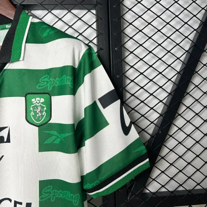 Sporting Lisbon 1999-00 Home Retro Soccer Jersey - Fan Version