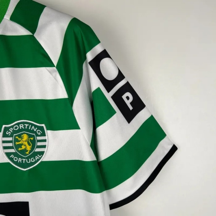 Sporting Lisbon 2003-04 Home Retro Soccer Jersey - Fan Version