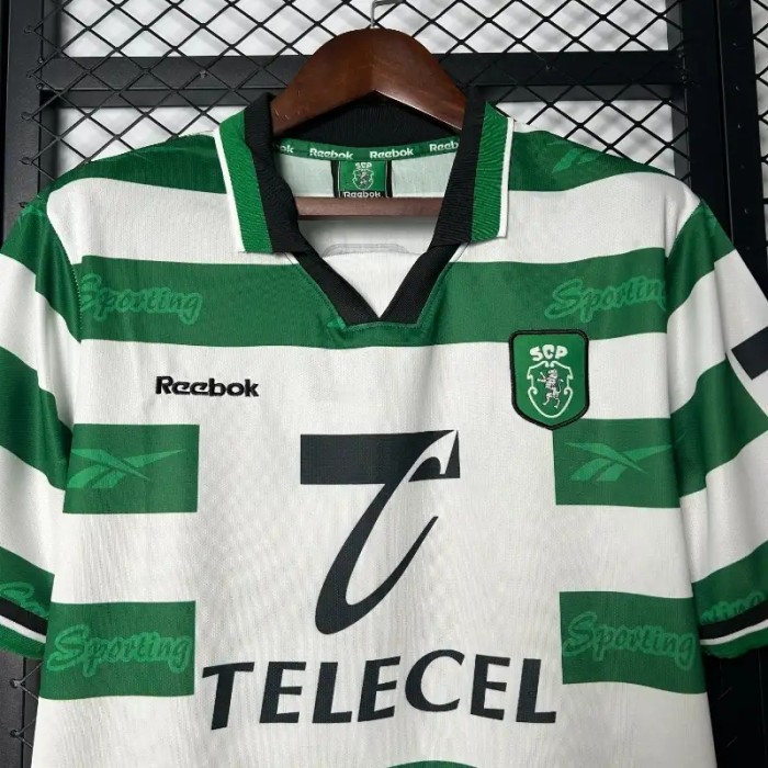 Sporting Lisbon 1999-00 Home Retro Soccer Jersey - Fan Version