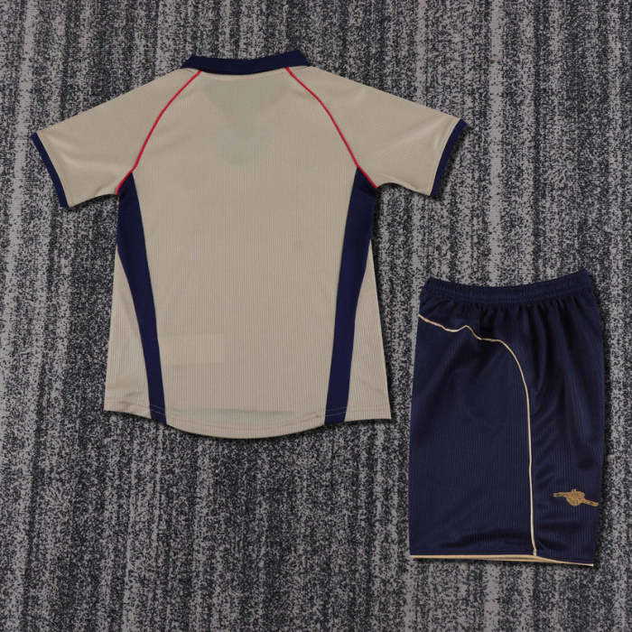 Arsenal 2001-02 Retro Away Soccer Jersey- Kids Kit