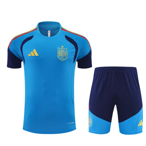 Kit 2026 Spain Training Set Blue Football Shirt + Short