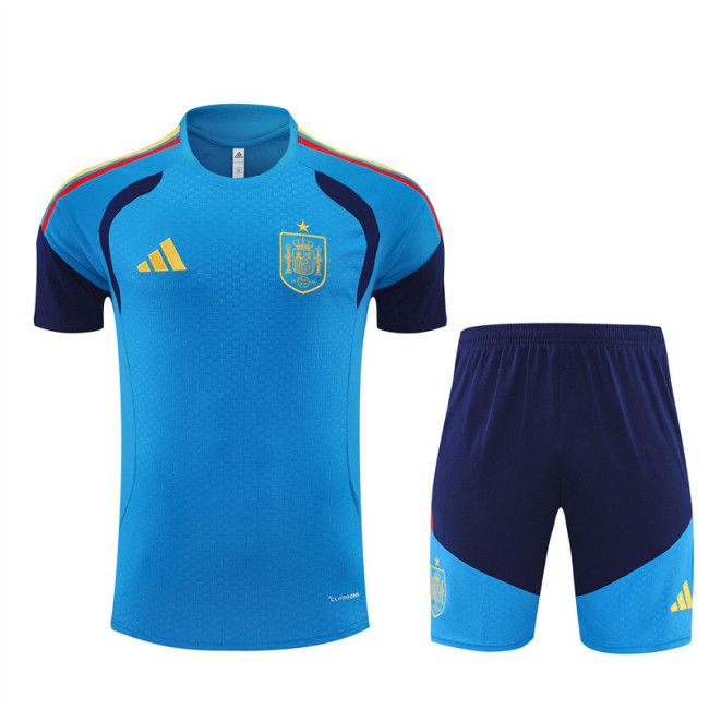 Kit 2026 Spain Training Set Blue Football Shirt + Short