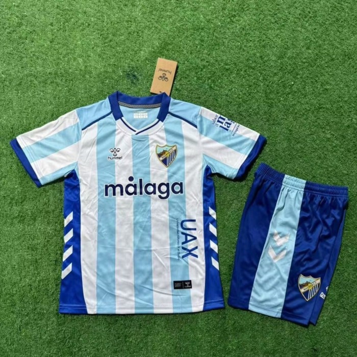 Malaga 25/26 Home Soccer Jersey- Kids Kit