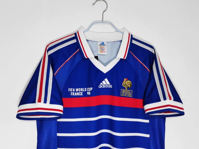 France 1998 Home Retro HENRY  Jersey- Fan Version