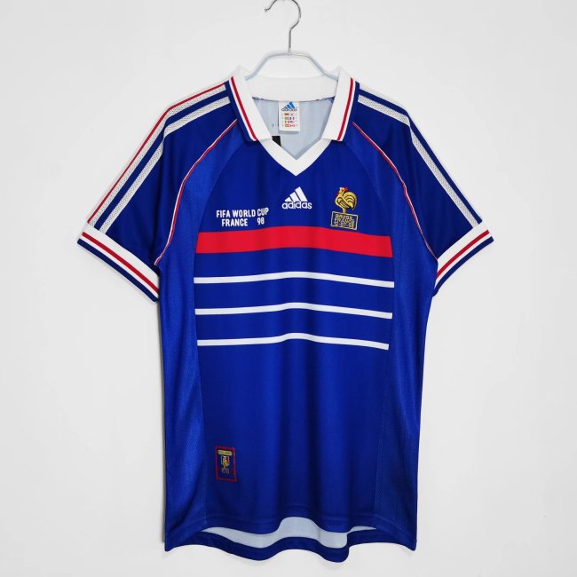 France 1998 Home Retro HENRY Jersey- Fan Version
