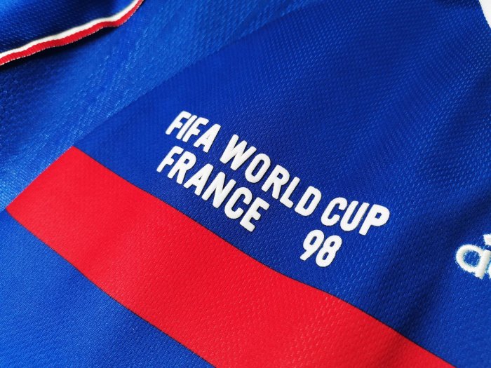 France 1998 Home Retro HENRY  Jersey- Fan Version