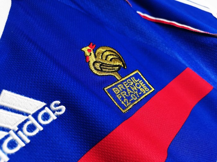 France 1998 Home Retro HENRY  Jersey- Fan Version