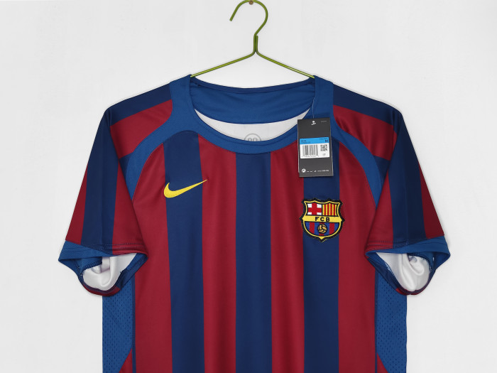 Barcelona 2005-06 Home Retro La Liga Version Soccer Jersey - Fan Version