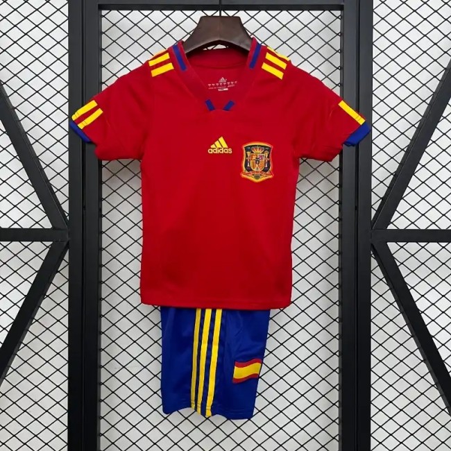 Spain 2010 Retro Home Soccer Jersey- Kids Kit