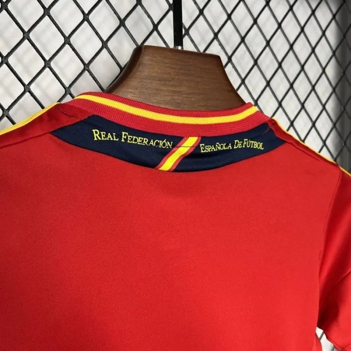 Spain 2012 Retro Home Soccer Jersey- Kids Kit
