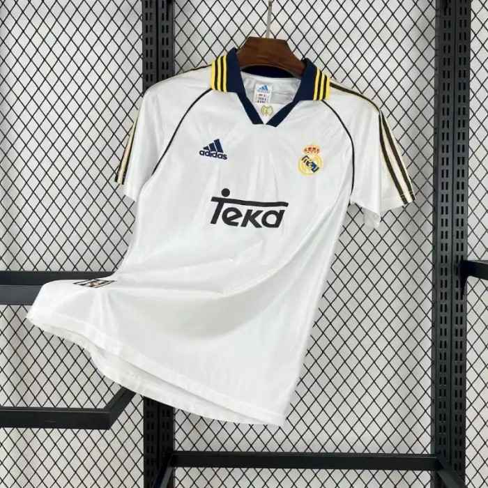 Real Madrid 1998-00 Home Retro Soccer Jersey - Fan Version
