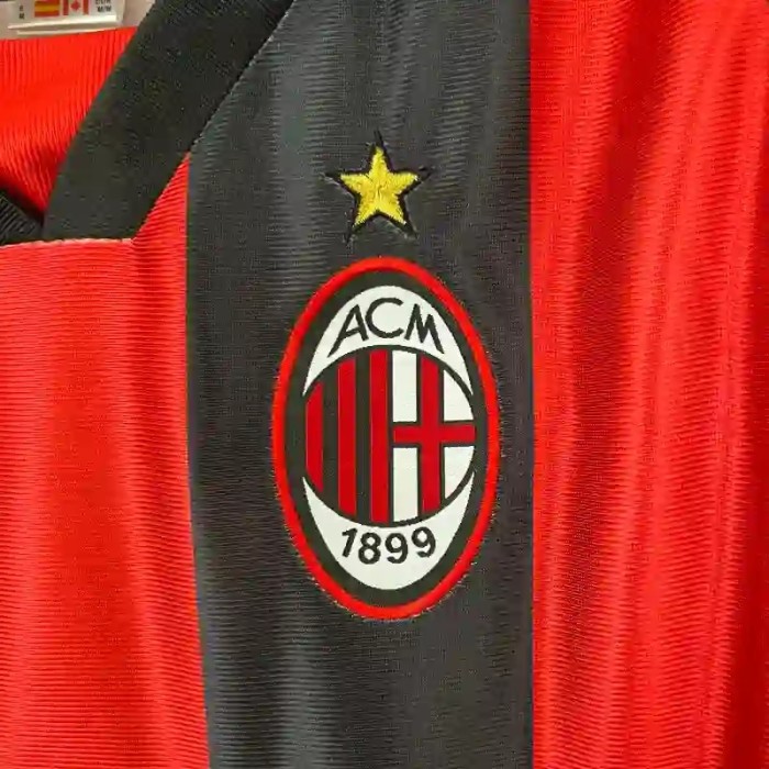 AC Milan 1998-99 Home Retro Soccer Jersey - Fan Version