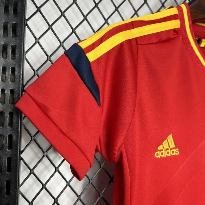 Spain 2012 Retro Home Soccer Jersey- Kids Kit