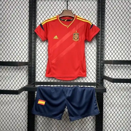Spain 2012 Retro Home Soccer Jersey- Kids Kit
