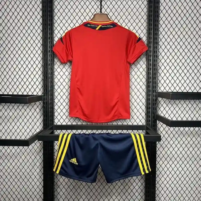 Spain 2012 Retro Home Soccer Jersey- Kids Kit