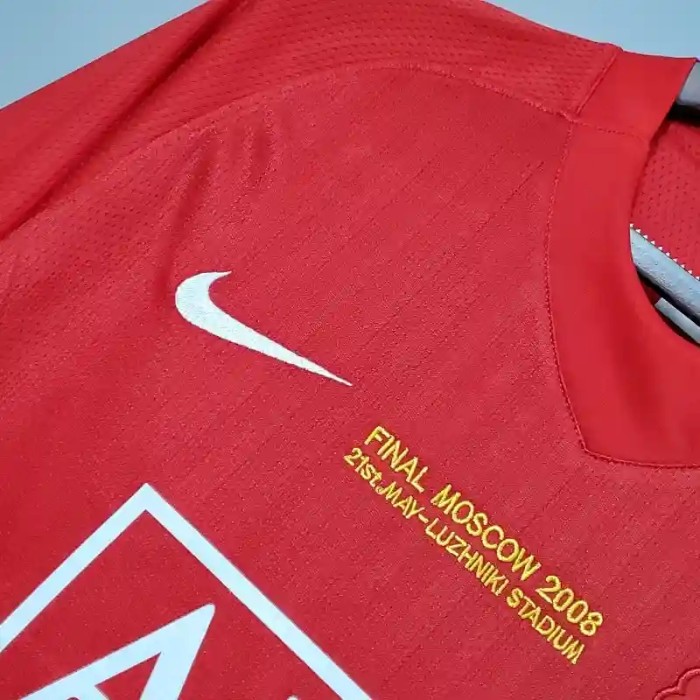 Manchester United 2007-08 Home Retro Soccer Jersey - Fan Version