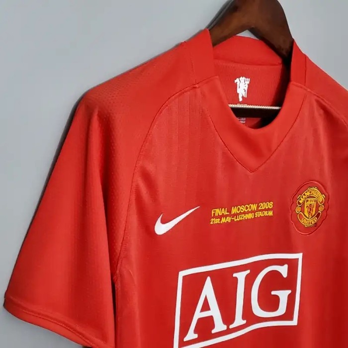 Manchester United 2007-08 Home Retro Soccer Jersey - Fan Version