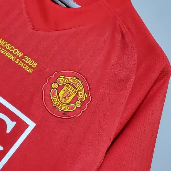 Manchester United 2007-08 Home Retro Soccer Jersey - Fan Version