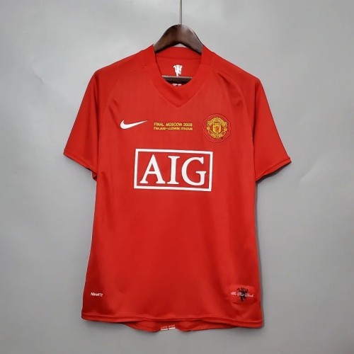 Manchester United 2007-08 Home Retro Soccer Jersey - Fan Version
