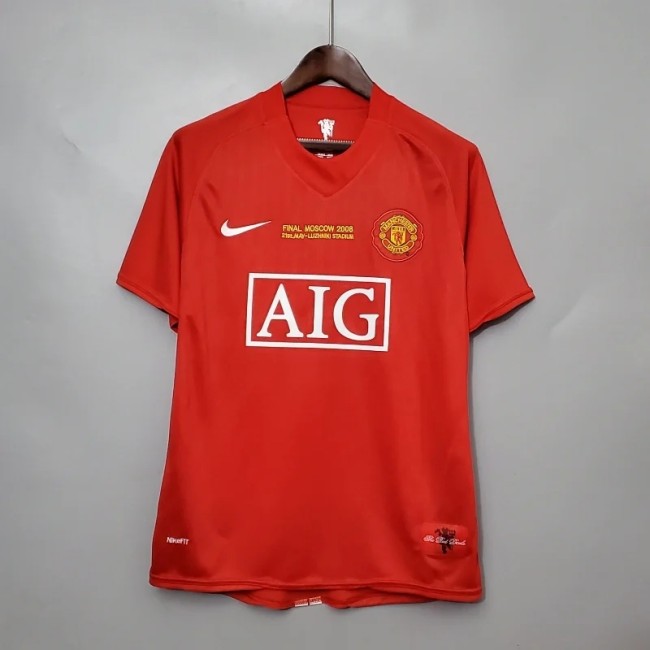 Manchester United 2007-08 Home Retro Soccer Jersey - Fan Version