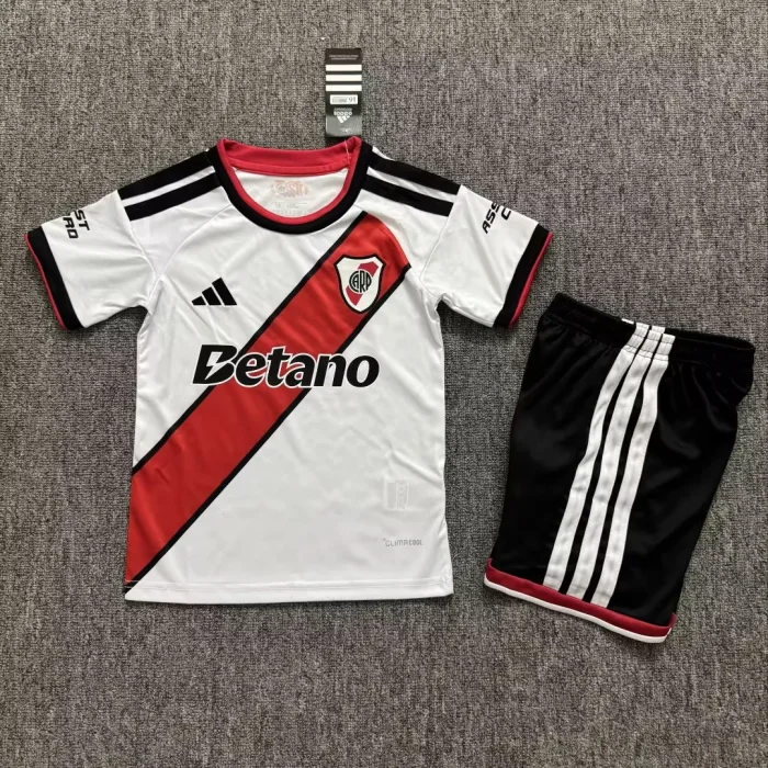 River Plate 26/27 Home Soccer Jerseys – Kids Kit