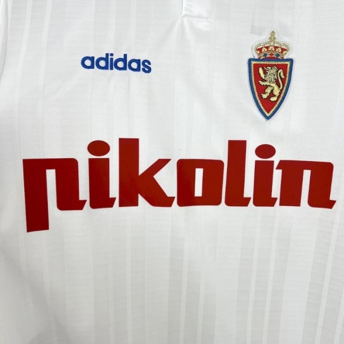 Real Zaragoza 1995-97 Home Retro Soccer Jersey- Fan Version