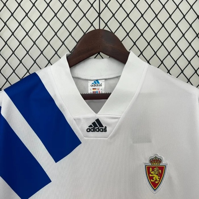Real Zaragoza 1992-93 Home Retro Soccer Jersey- Fan Version