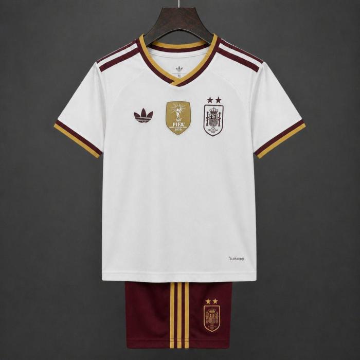 （2 Stars ）Spain 2026 World Cup Away – Kids Kit