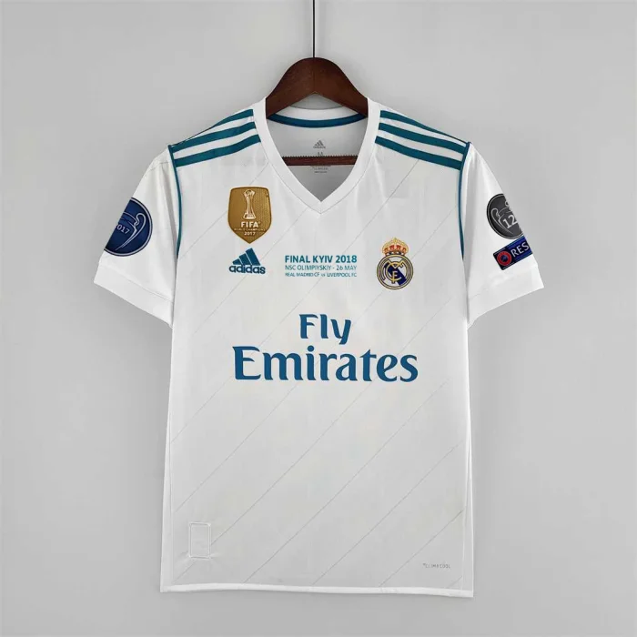Real Madrid 2017-18 Retro Home Soccer Jersey - Fan Version