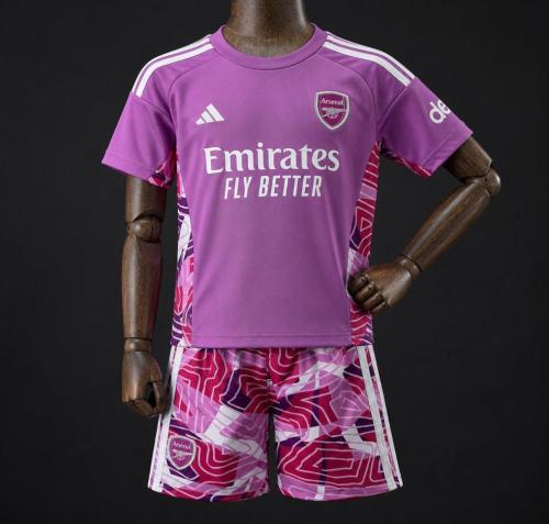 Arsenal 26/27 Purple Goalkeeper Soccer Jerseys – Kids Kit
