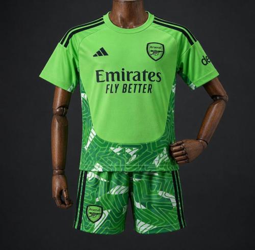 Arsenal 26/27 Green Goalkeeper Soccer Jerseys – Kids Kit