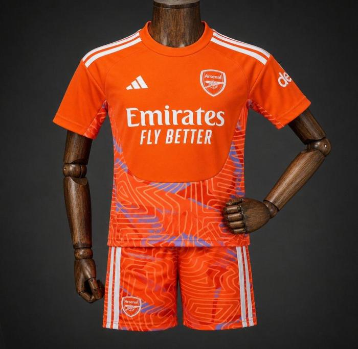 Arsenal 26/27 Orange  Goalkeeper Soccer Jerseys – Kids Kit