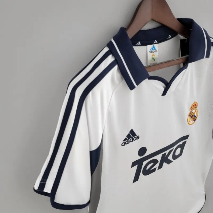 Real Madrid 2000-01 Retro Home Soccer Jersey - Fan Version