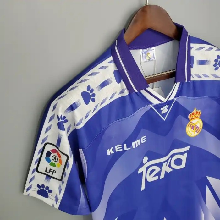 Real Madrid 1996-97 Retro Away Soccer Jersey - Fan Version