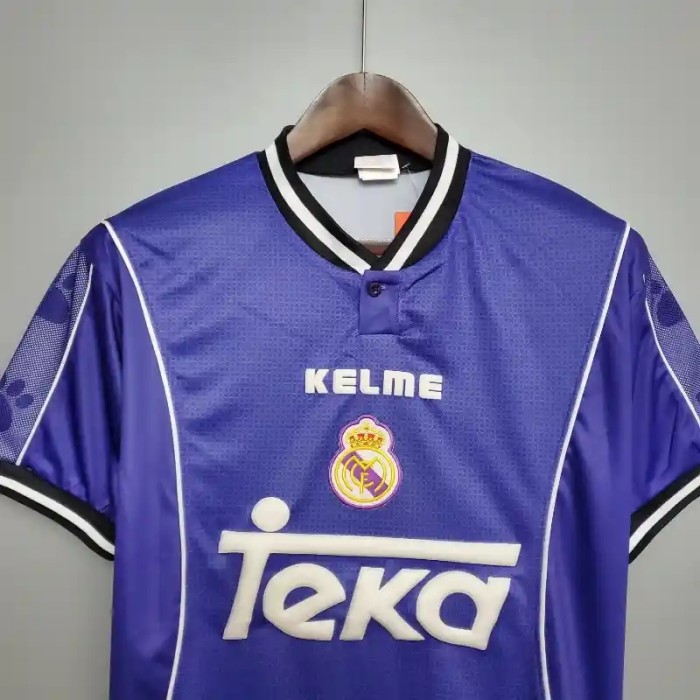 Real Madrid 1997-98 Retro Away Soccer Jersey - Fan Version